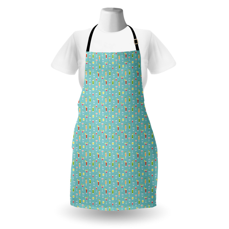 Party Beverages Pattern Apron