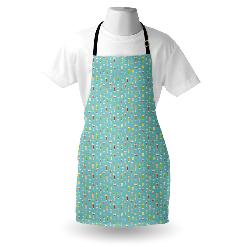 Party Beverages Pattern Apron