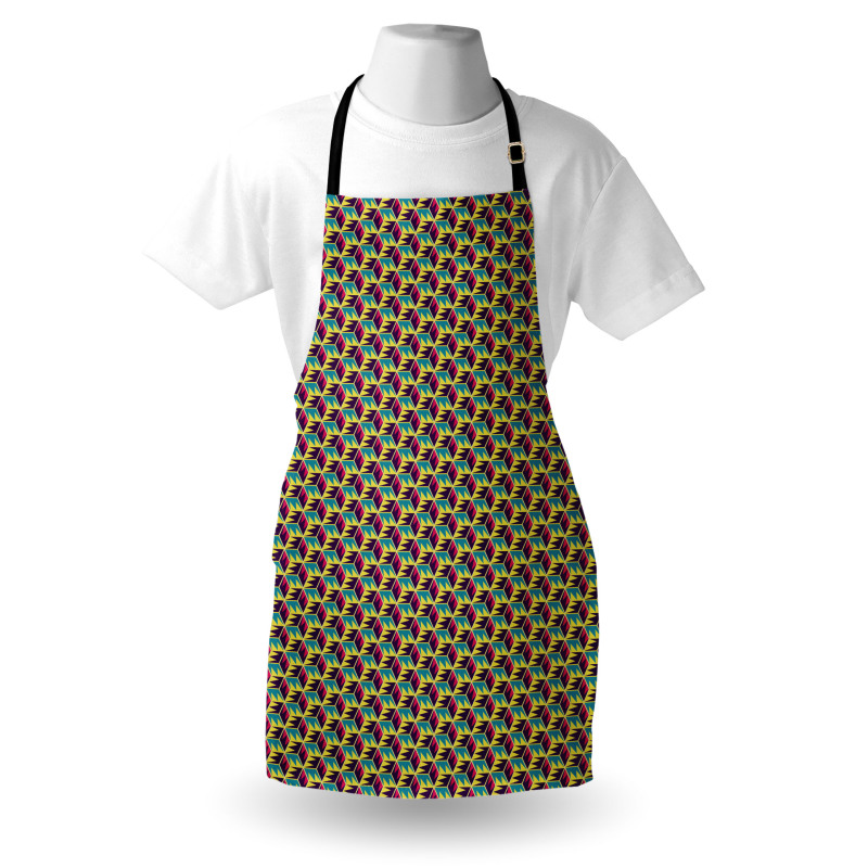 Retro Triangular Cubes Apron