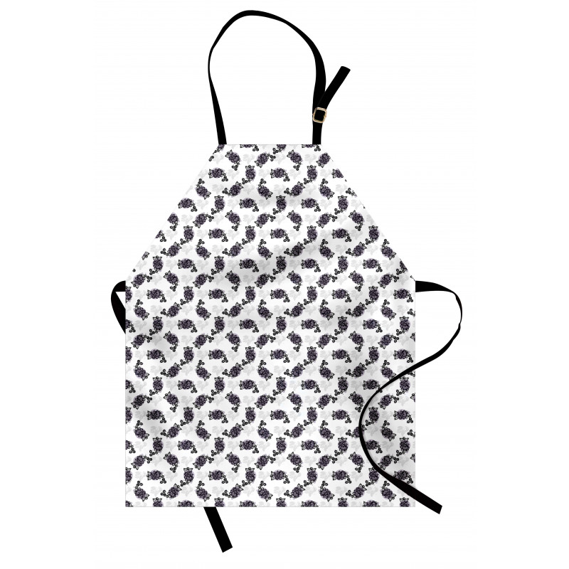 Sketchy Pattern Blueberry Apron