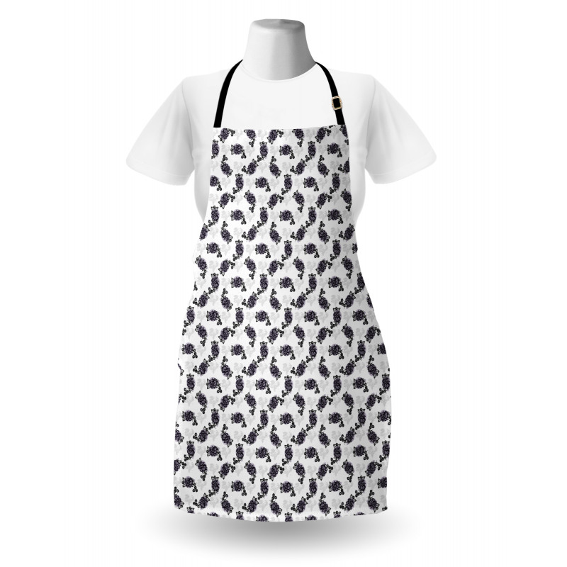 Sketchy Pattern Blueberry Apron