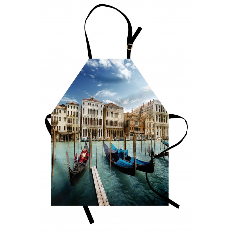 Romantik Mutfak Önlüğü Venedik'te Gondol Gezisi Temalı