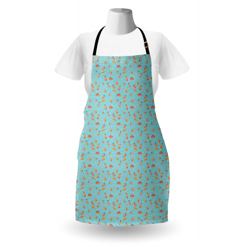 People Swimming Surfing Apron