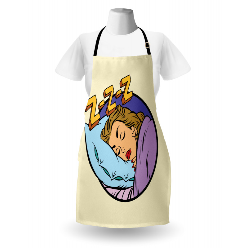 Beauty Sleeping Woman Pop Art Apron