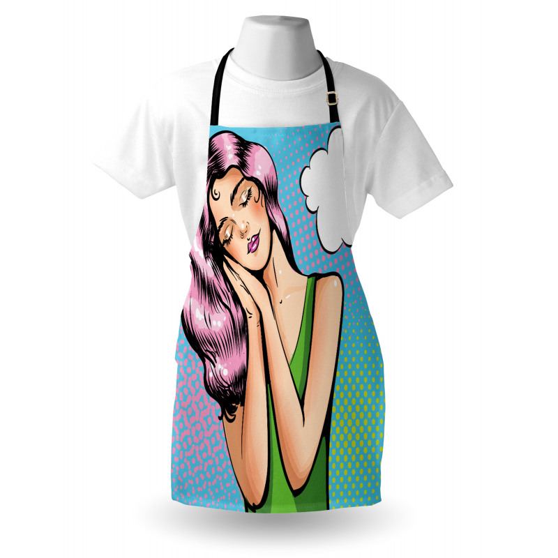 Girl Sleeping Retro Pop Art Apron