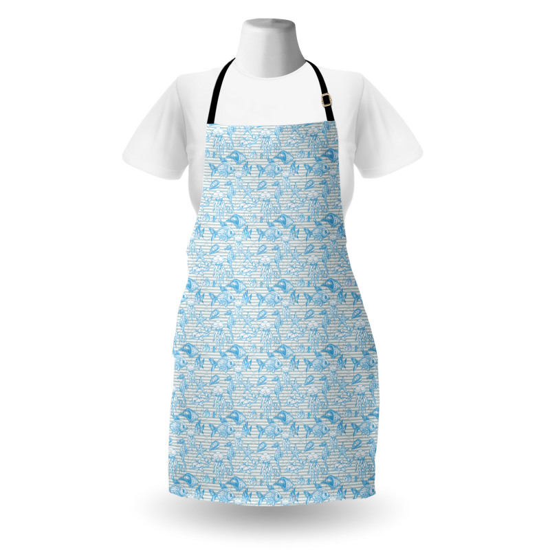 Underwater Creatures Art Apron