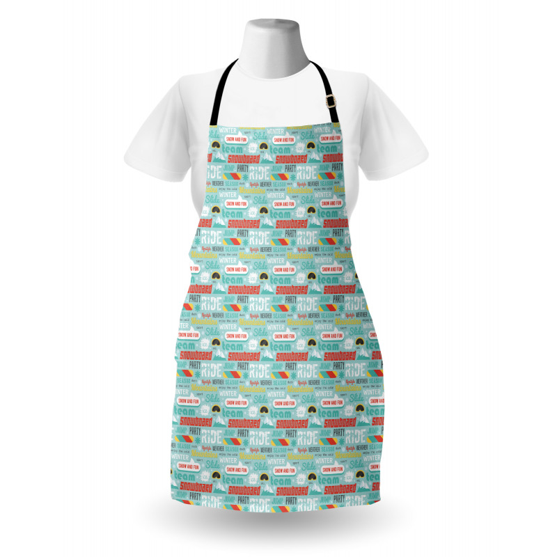 Cold Seasonal Concept Words Apron