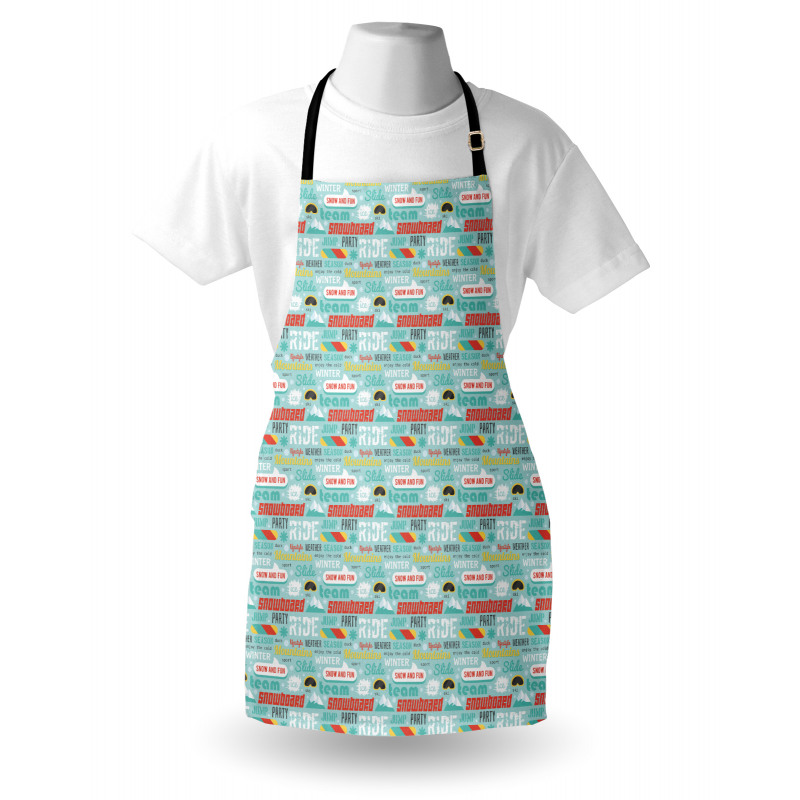 Cold Seasonal Concept Words Apron