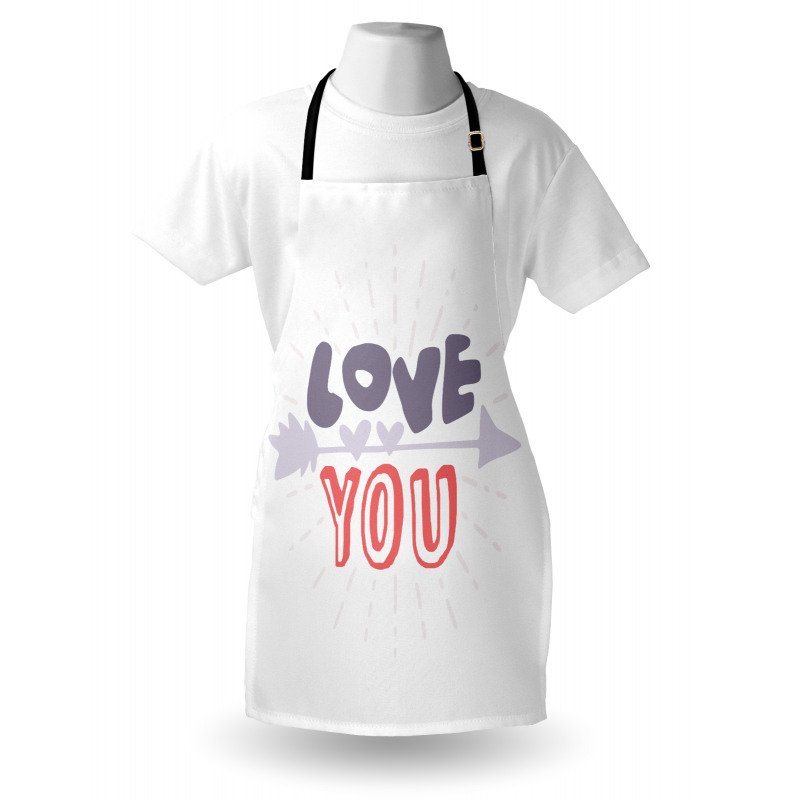 Valentines Day Theme Words Apron