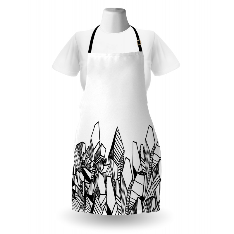 Hatched Crystals Drawing Apron