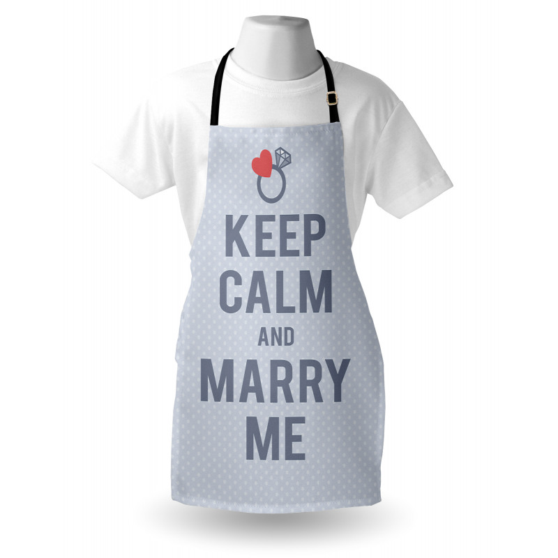 Keep Calm and Marry Me Apron