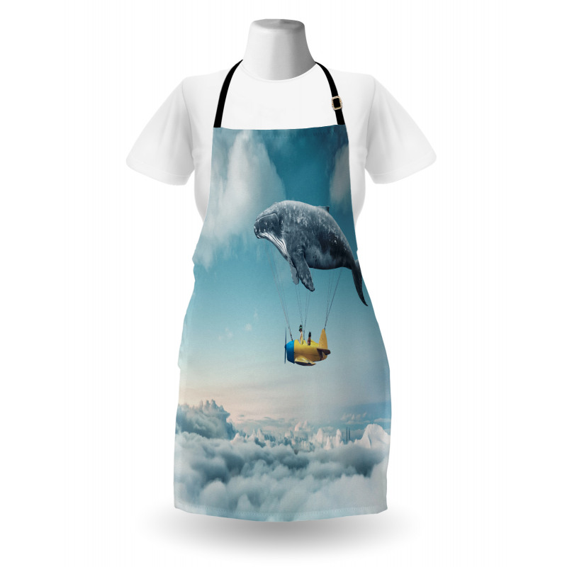 Gökyüzü Mutfak Önlüğü Uçan Balina Temalı