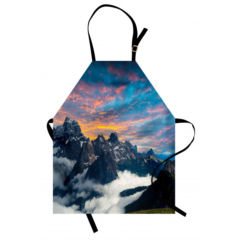 Alpine Clouds Foggy Apron