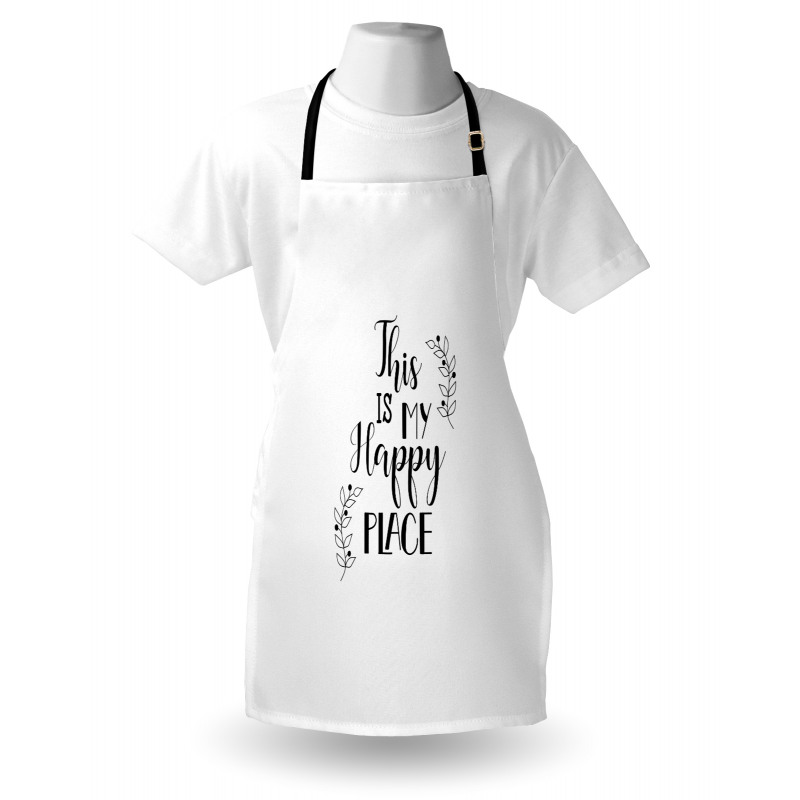 This is My Happy Place Text Apron