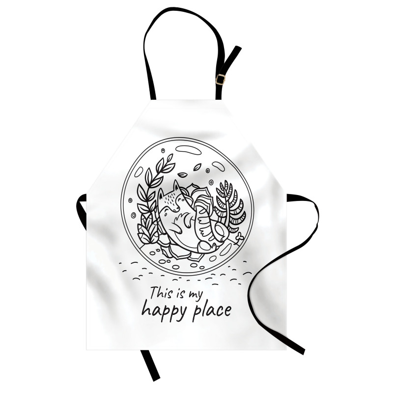 Positive Saying with Doodle Apron