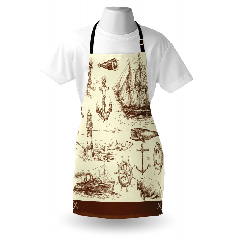 Oceanic Drawing Effect Apron