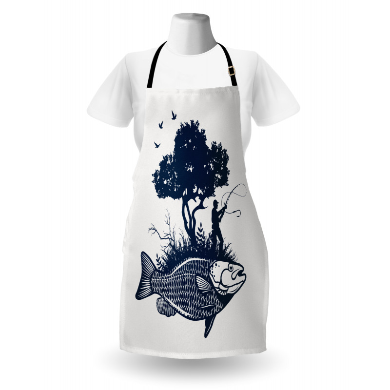 Man on Fish Island Apron