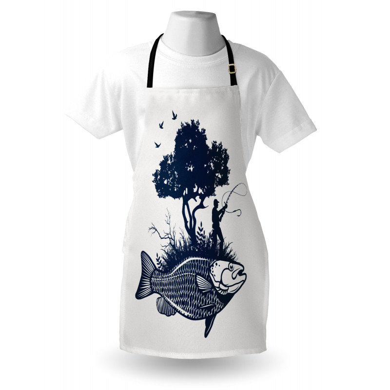 Man on Fish Island Apron