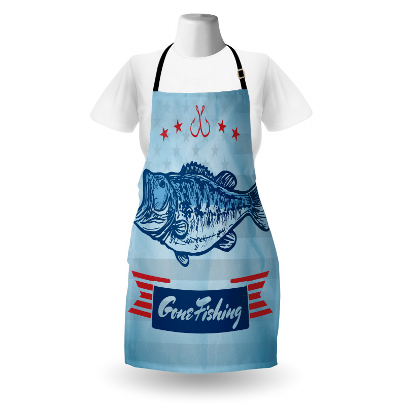 Throat Fish USA Flag Apron