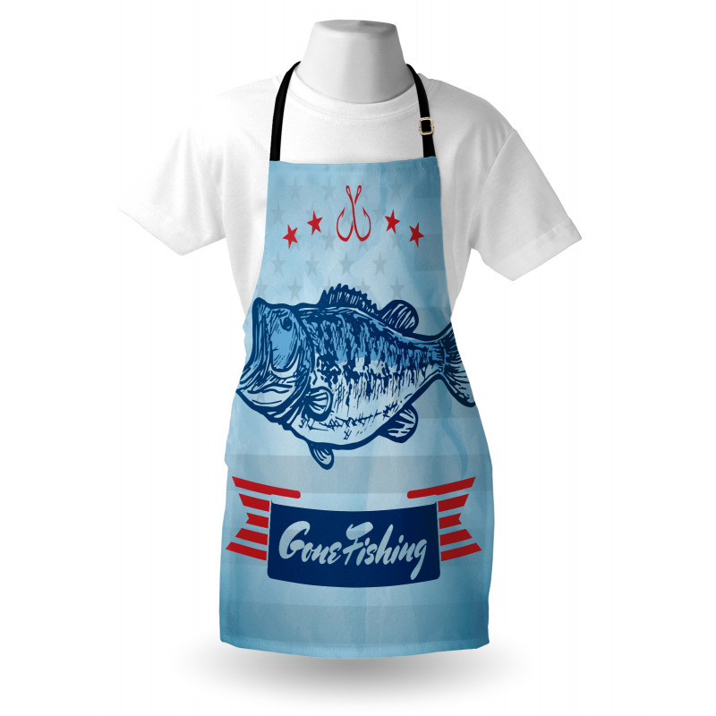 Throat Fish USA Flag Apron