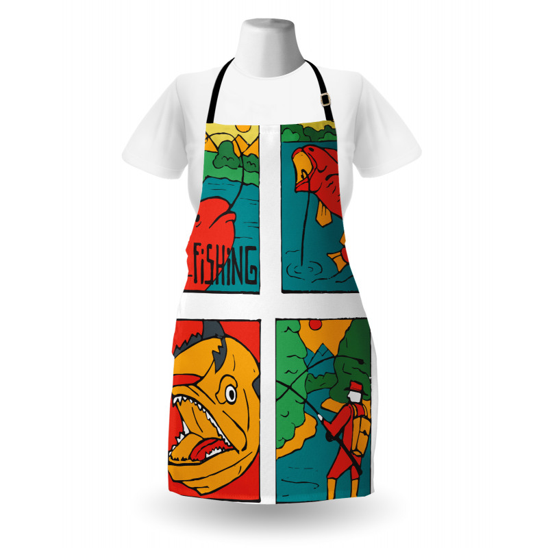 Fisherman Caricature Apron