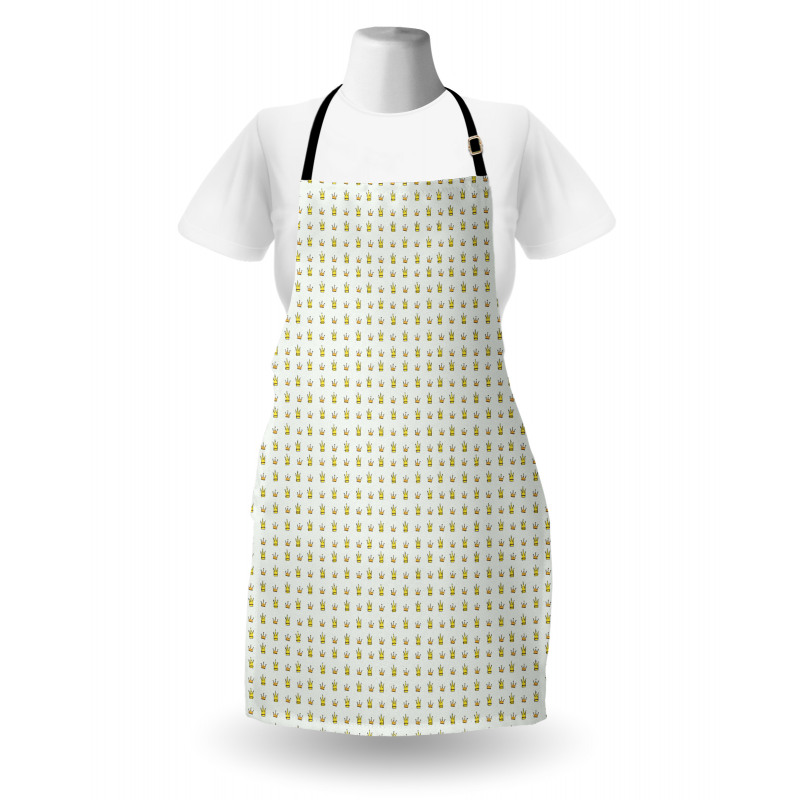 Simple Cartoon Crown Pattern Apron