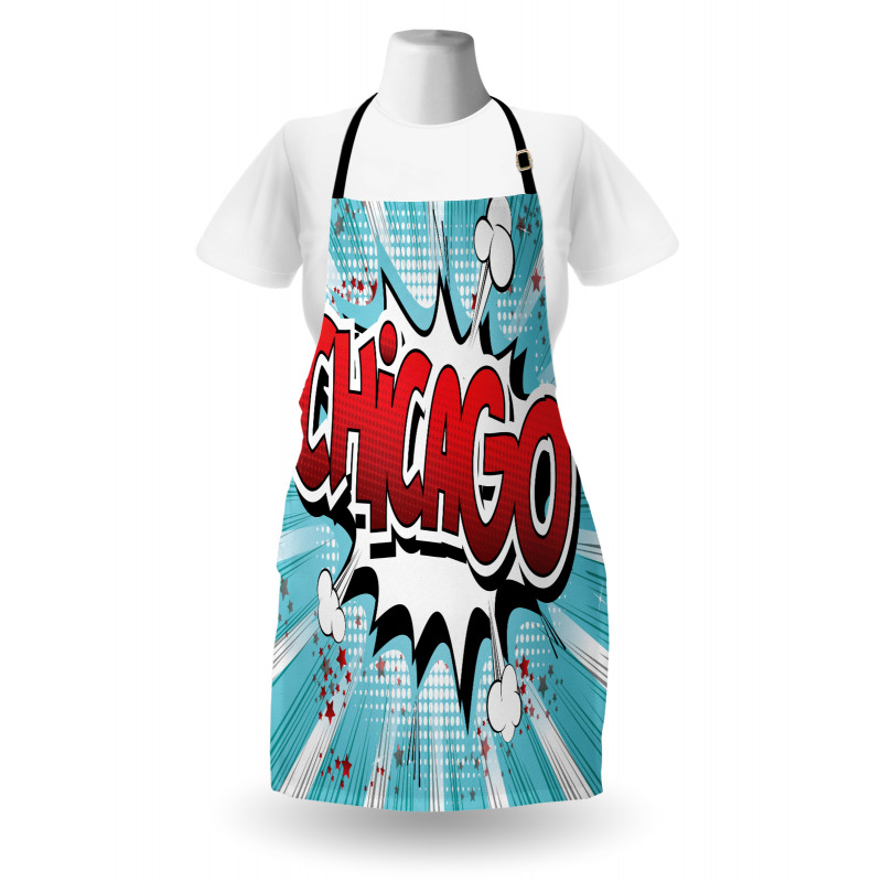 Pop Art Comic Book Chicago Apron