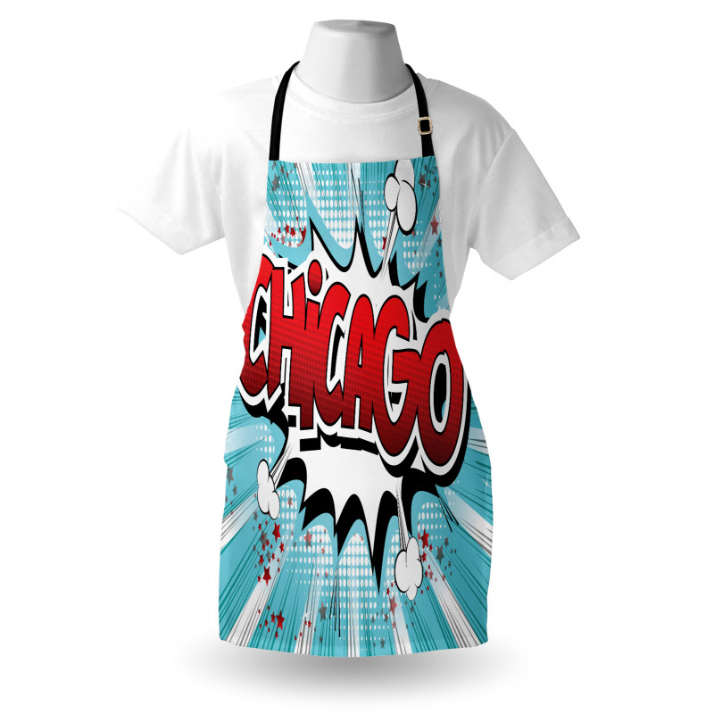 Pop Art Comic Book Chicago Apron