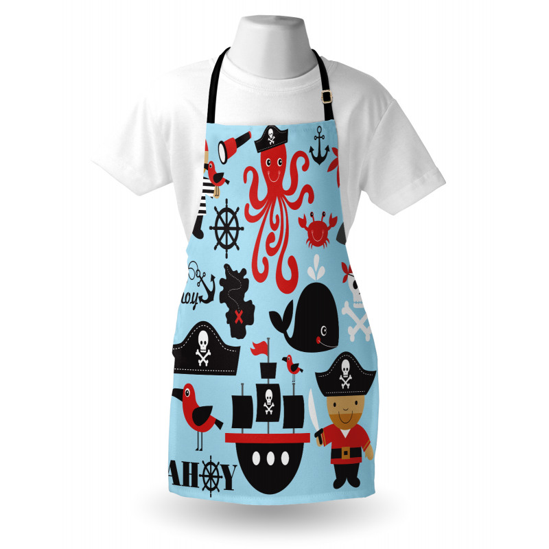 Cartoon Marine Adventure Apron