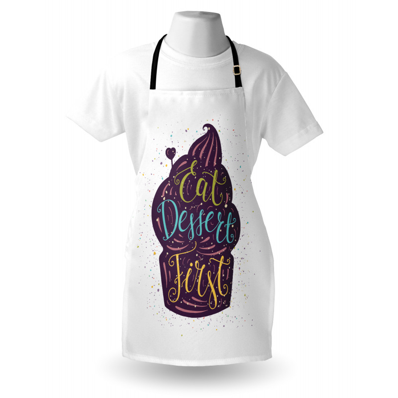 Doodle Cupcake Heart Apron