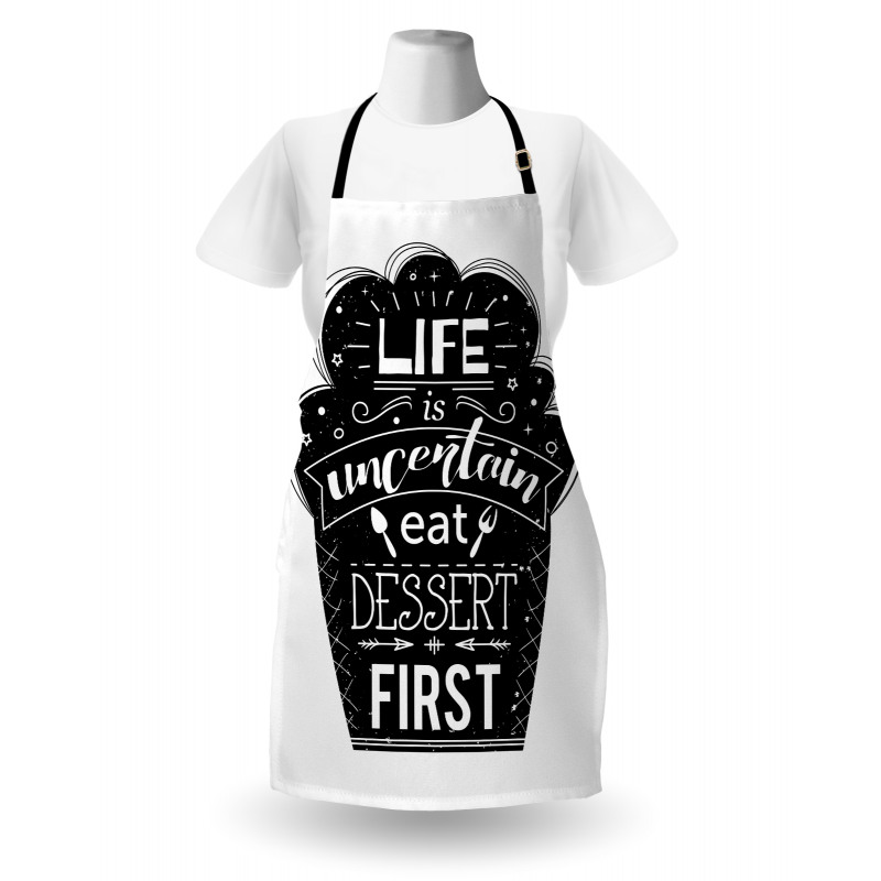 Life is Uncertain Eat Dessert Apron