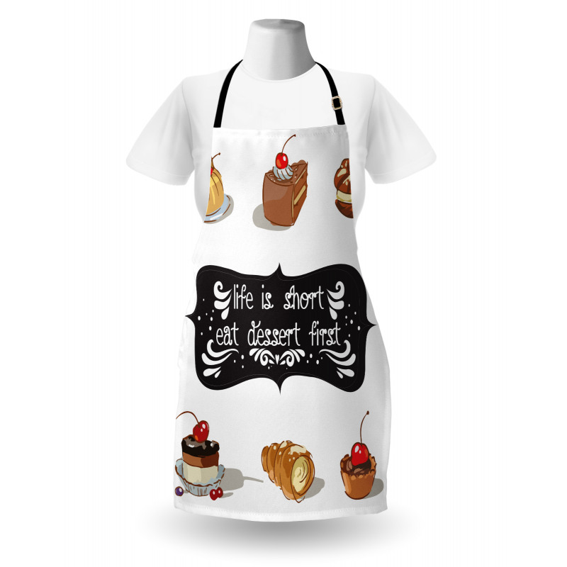 Various Dessert Doodle Apron