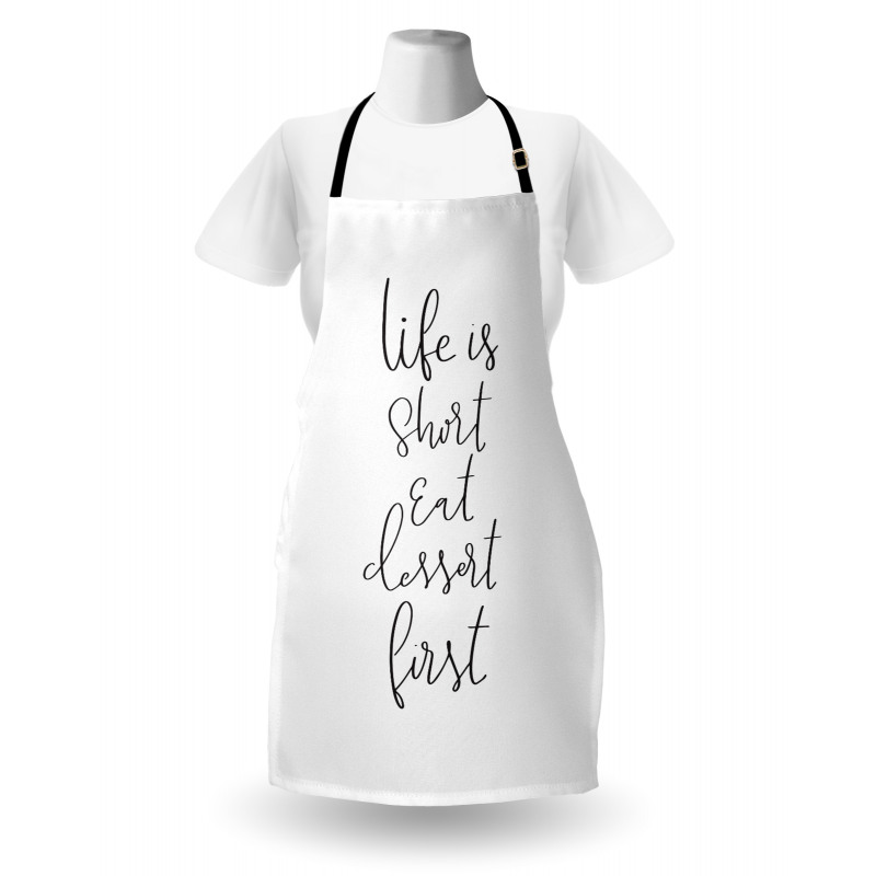 Cursive Ink Lettering Dessert Apron