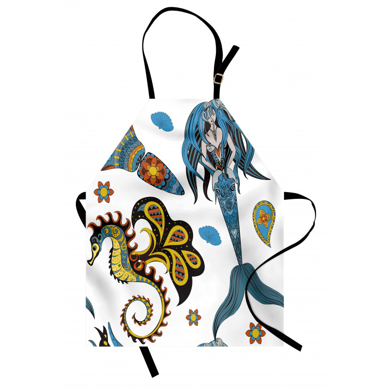 Mermaid and Sea Horse Apron