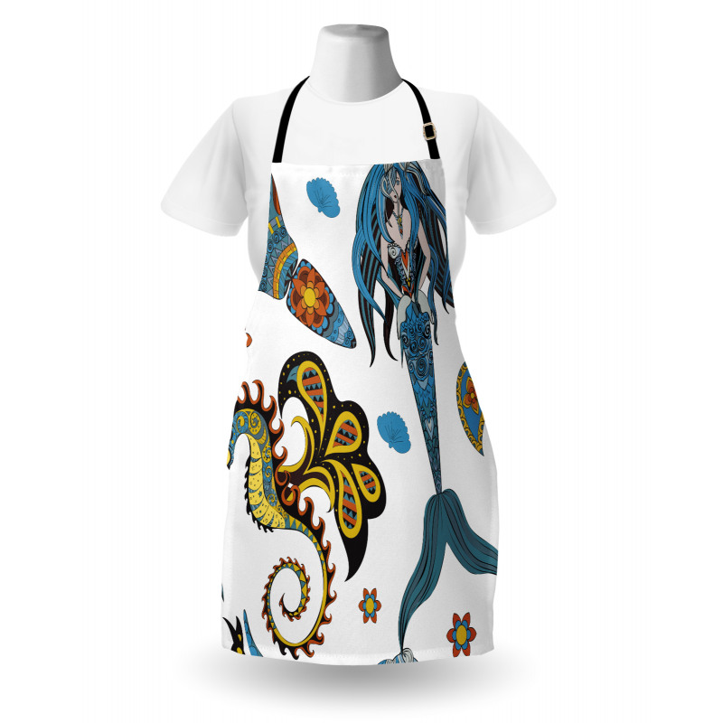 Mermaid and Sea Horse Apron