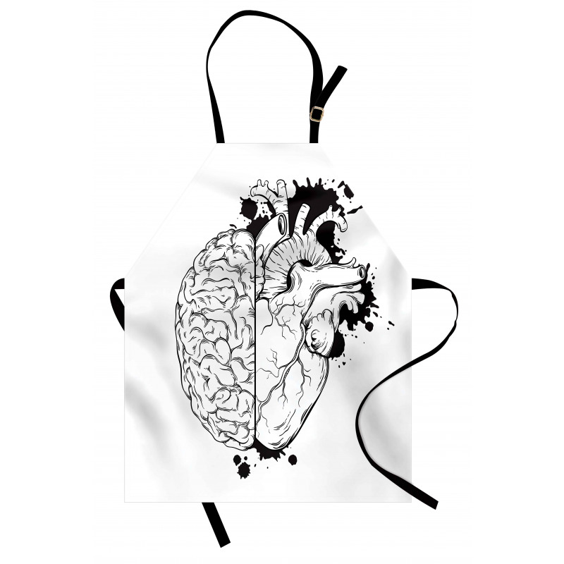 Human Heart and Brain Art Apron