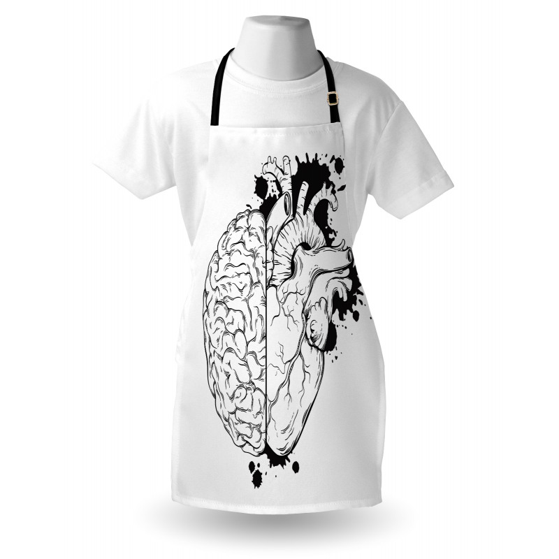 Human Heart and Brain Art Apron