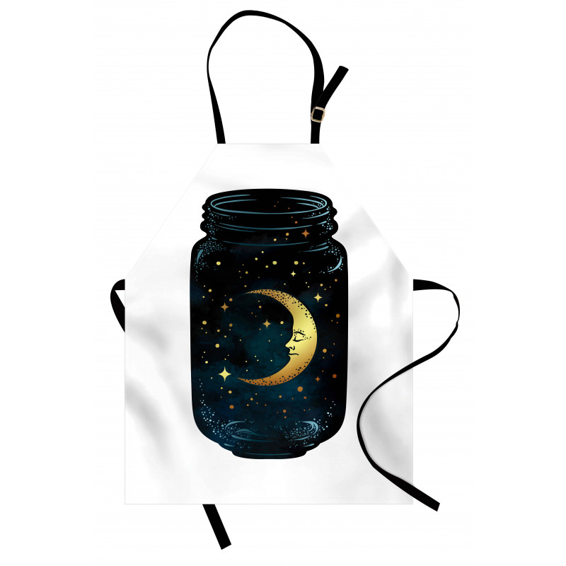 Crescent and Stars in Wish Jar Apron