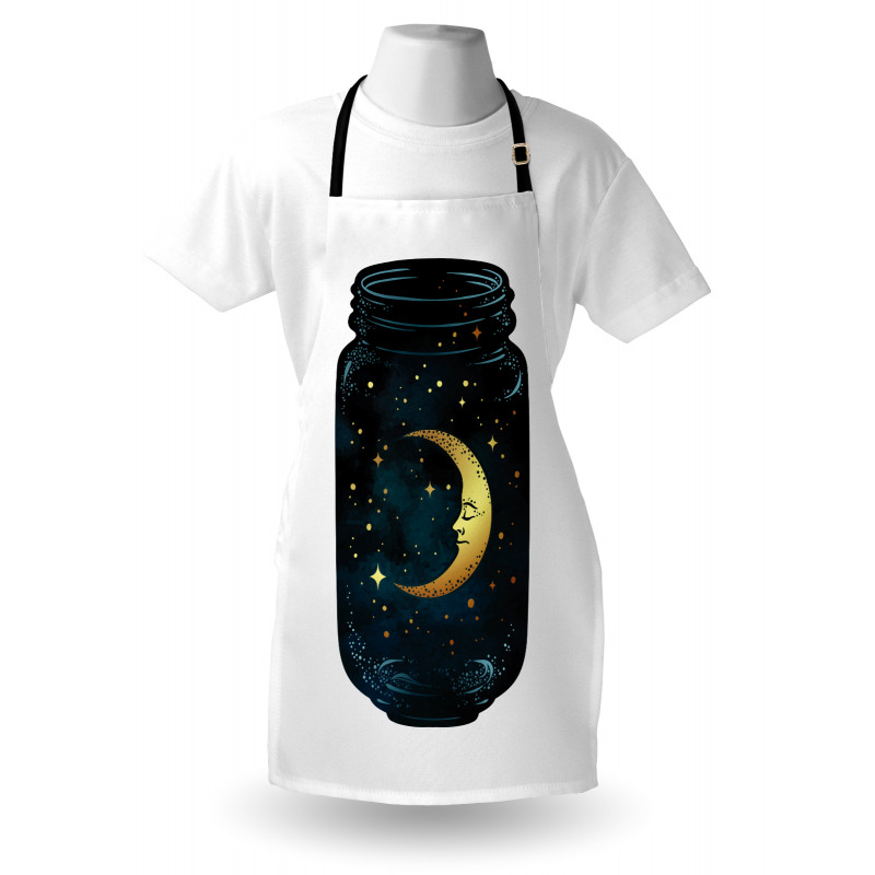 Crescent and Stars in Wish Jar Apron