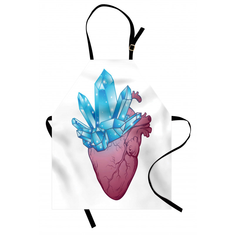 Crystal Growing from Heart Apron