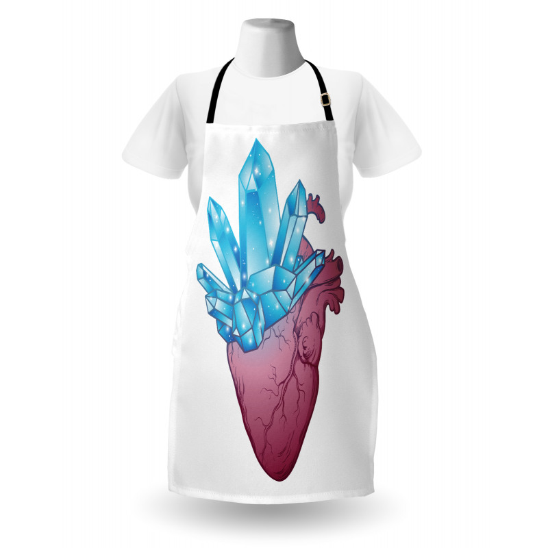 Crystal Growing from Heart Apron