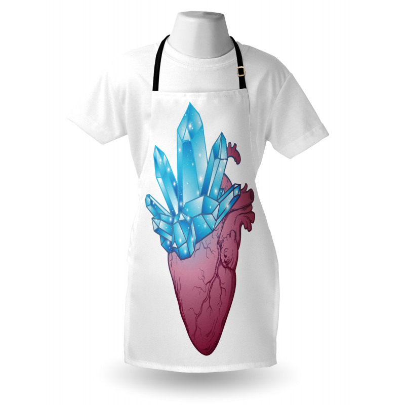 Crystal Growing from Heart Apron