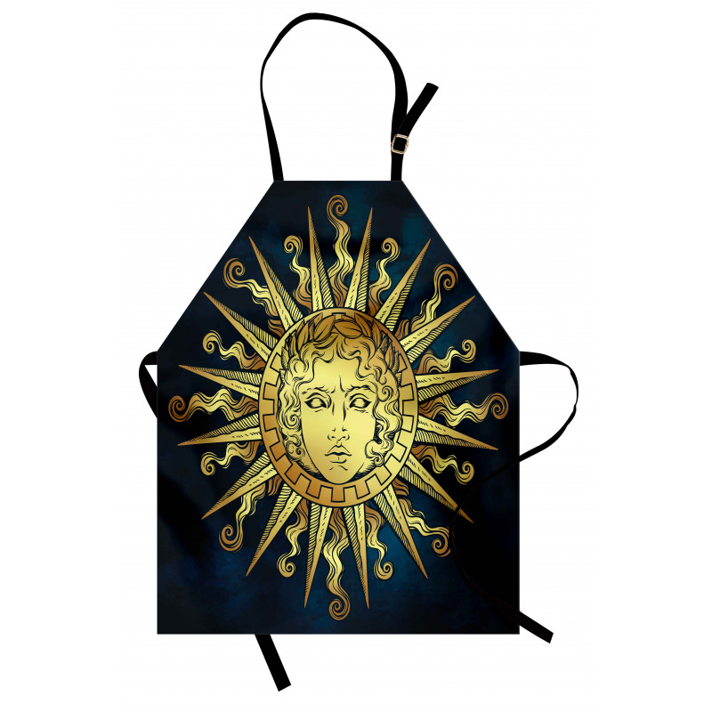 Sun with Antique Woman Face Apron