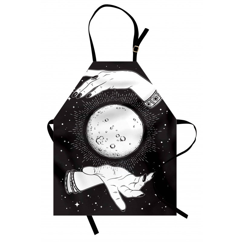 Moon in Fortune Teller Hands Apron