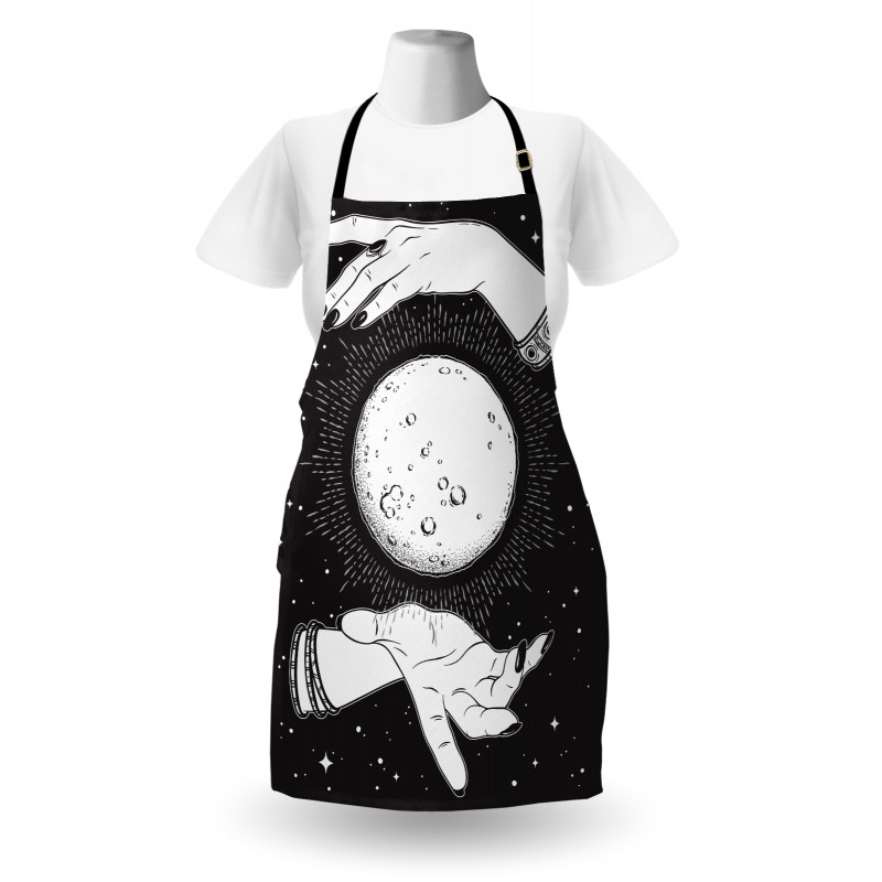 Moon in Fortune Teller Hands Apron