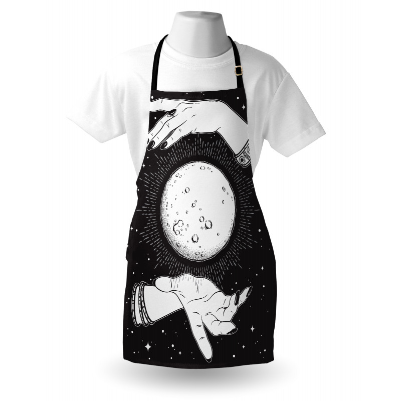 Moon in Fortune Teller Hands Apron