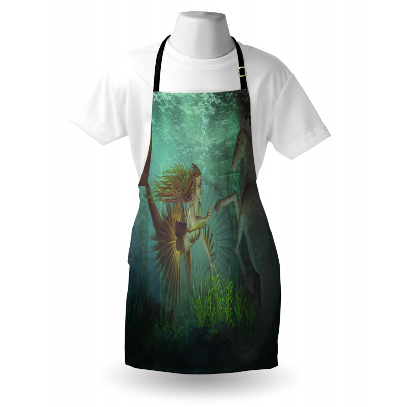 Mermaid with Seahorse Apron