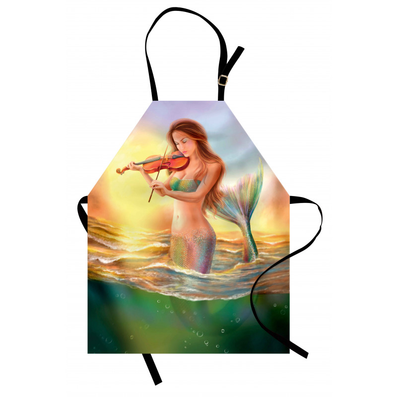 Mermaid Playing Violin Apron