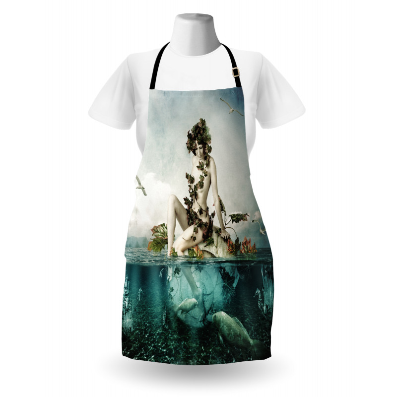 Mermaid on a Shell Apron