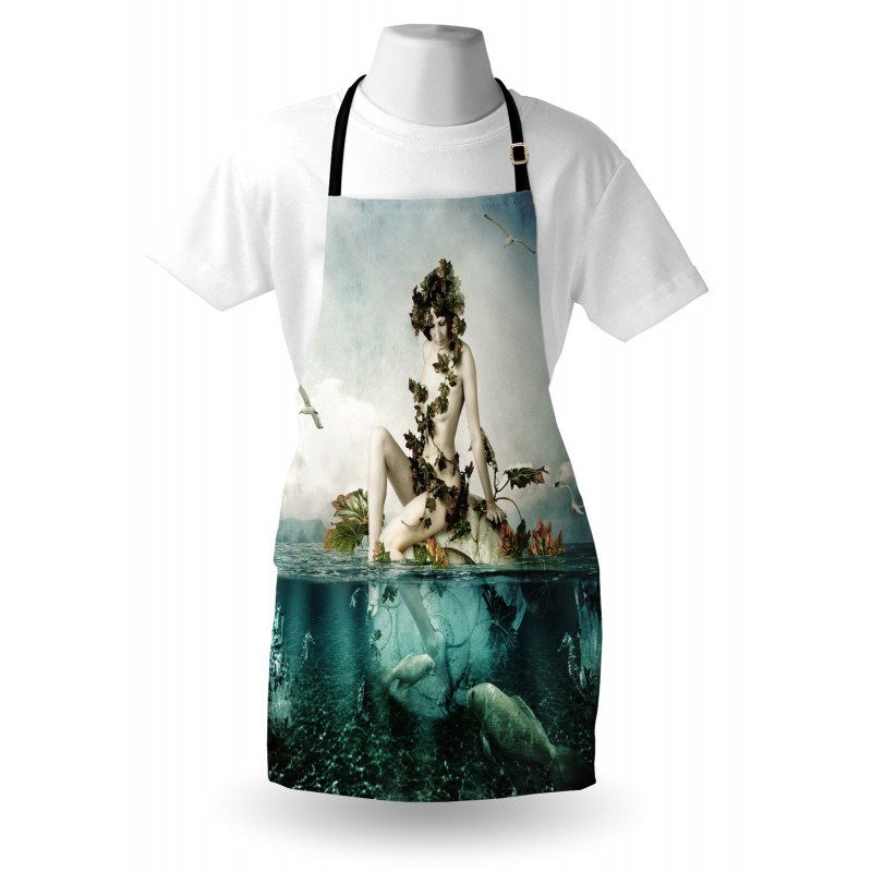 Mermaid on a Shell Apron